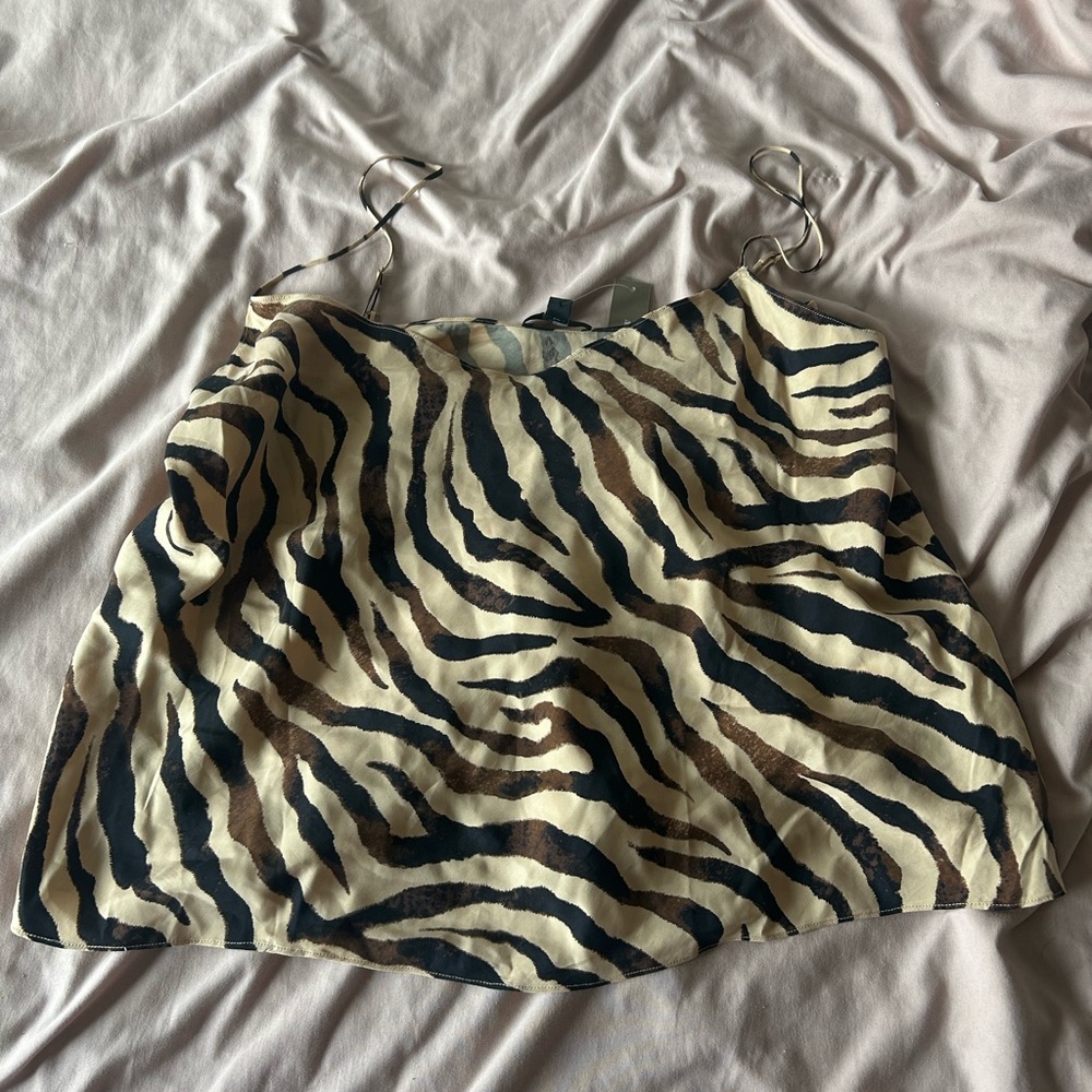 J. Crew Zebra Print Skirt in Black and Cream